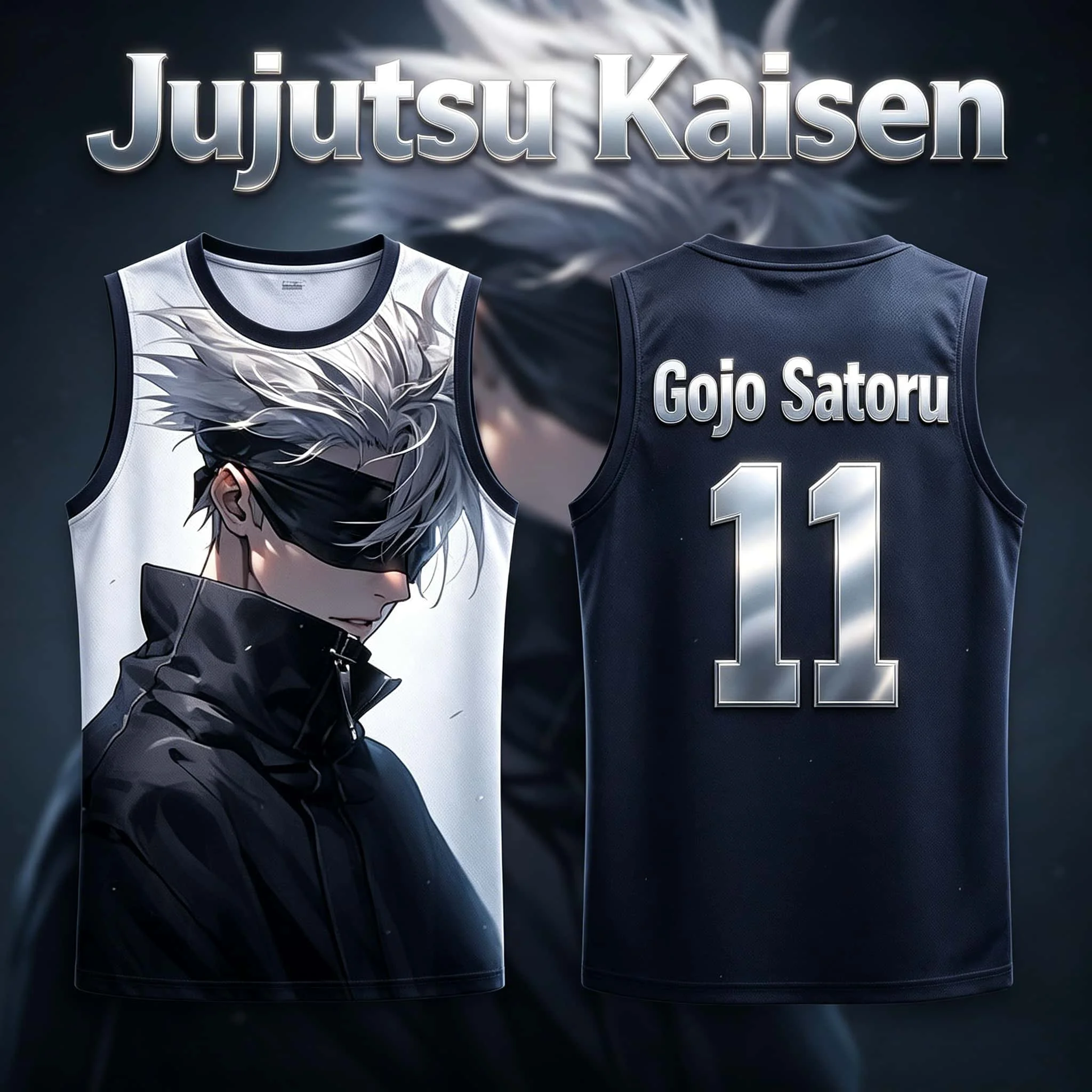 Jujutsu Kaisen Gojo Satoru Anime Print Tank Top Men Streetwear Quick Dry Sleeveless Tee Summer Casual Sport Harajuku Graphic Top
