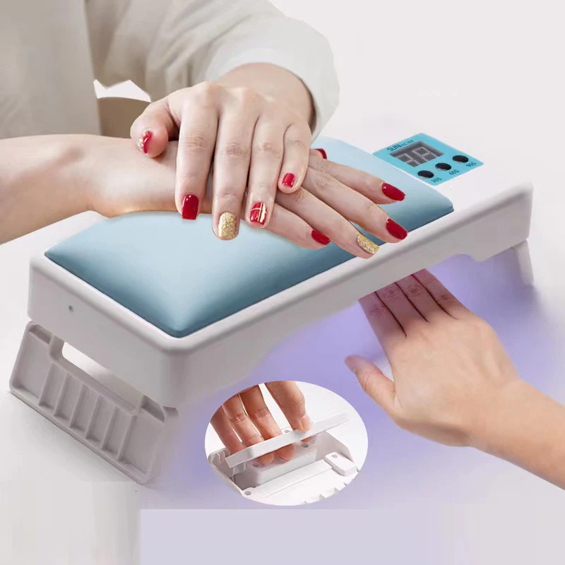 

Hand Pillow Nail Art Lamp Foldable Phototherapy Machine Nail Polish Light Dryer Nail Baking Lamp Household Portable Folding