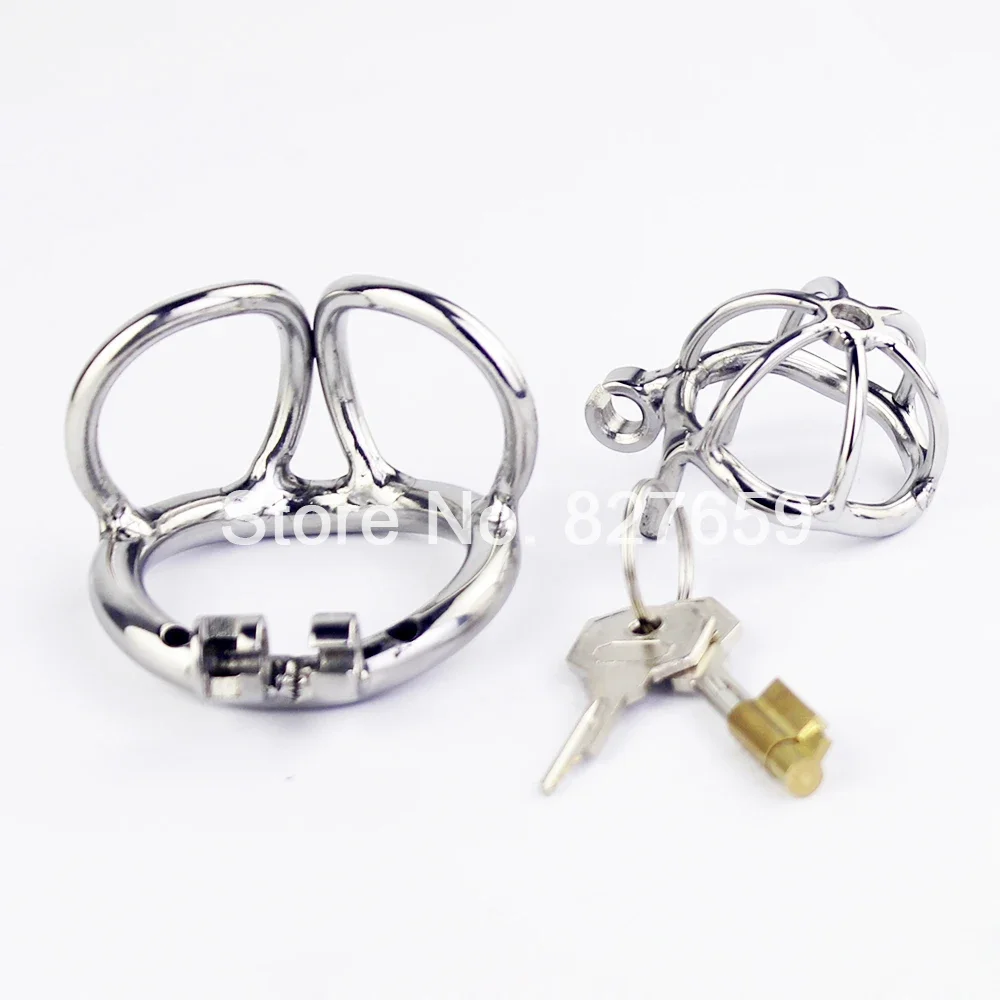 NEW Super Small Chastity Cage Stainless Steel Male Chastity Device With Scrotum Bondage Ring Cock Penis Lock Sex Toys For Men