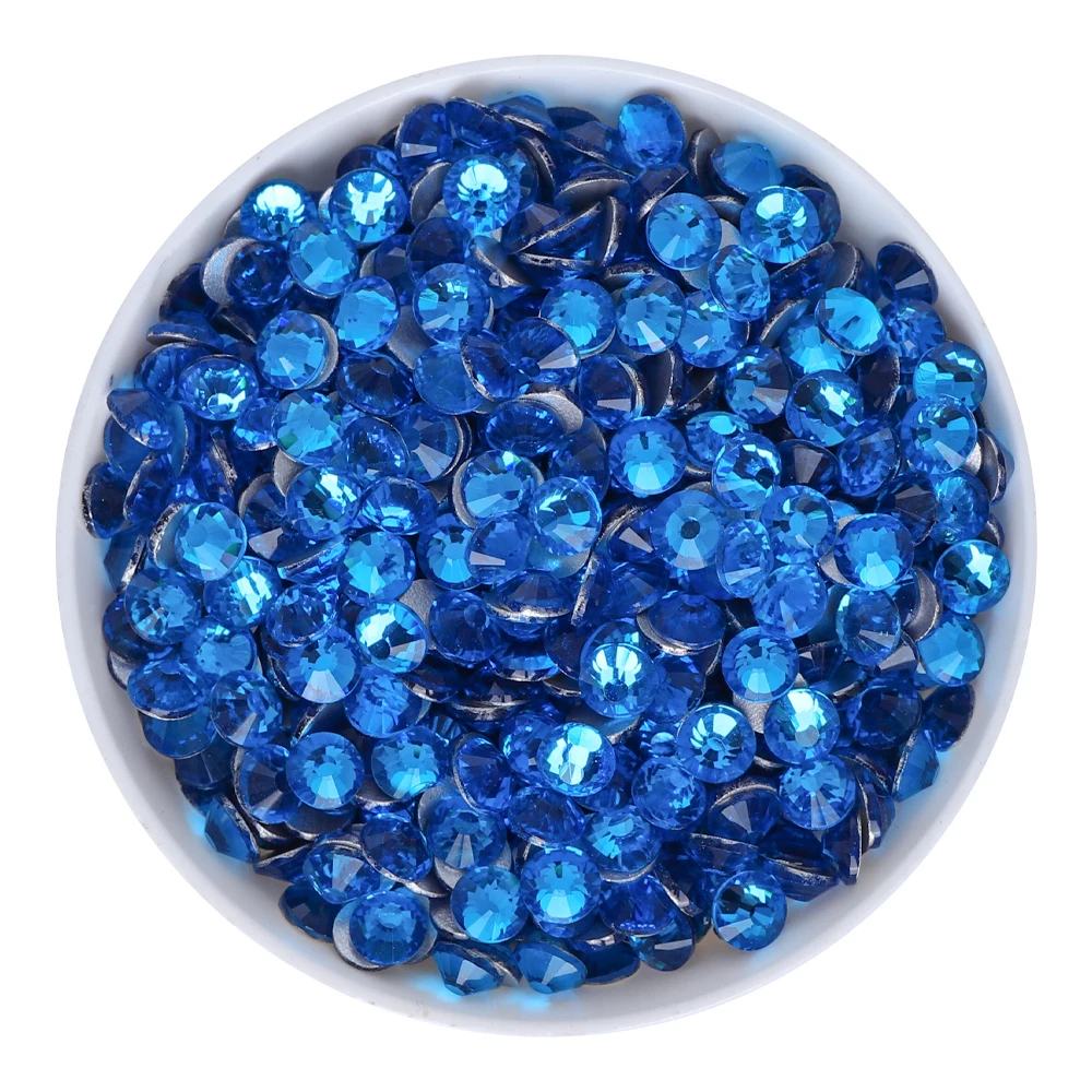 SS3-SS60 AAAAA Sapphire Non Hotfix Glass Rhinestone Flatback Glitter For Nail Art DIY Accessories Crafts Decoration