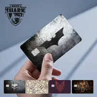 Magic Shark Bat Skull Graffiti Tiger PVC Soft Sticker Film Skin Cover for Debit Credit Card Waterproof