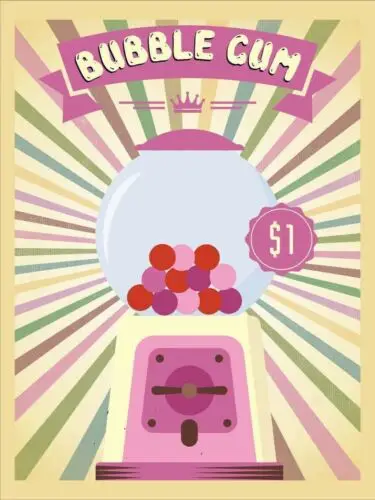 Bubble Gum Vintage Retro Metal Sign tin sign