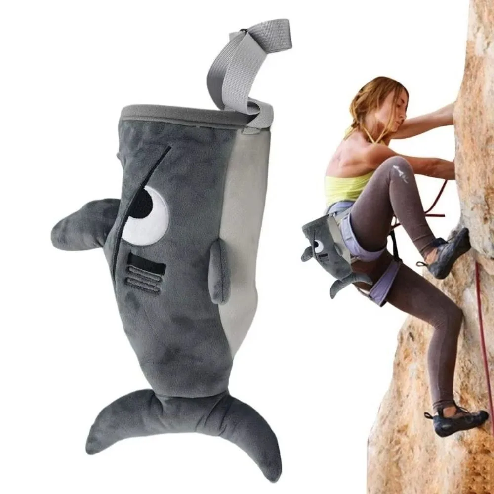 

New Sloth/Shark Magnesium Powder Bag Flannel Animal Chalk Bag Climbing Gear Rock Climbing Bag Mountaineering