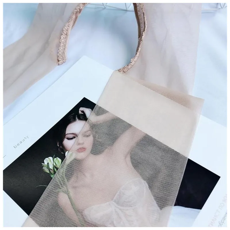 DOIAESKV 2 زوج/وحدة 0D جوارب طويلة شفافة Crotchless مثير لامعة خرطوم الجوارب النساء مفتوحة المنشعب الظهر تخزين مثير النساء الجوارب