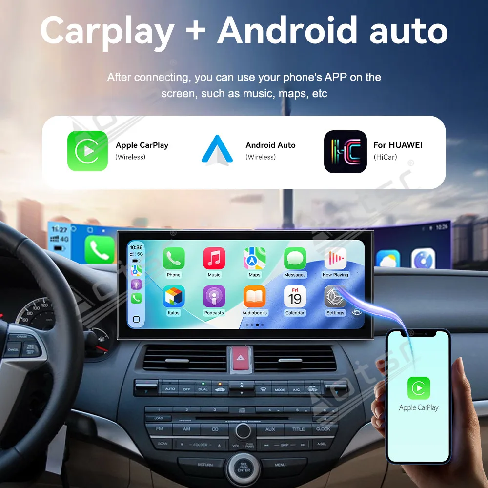

CarPlay 15.8'' Android 15 для Honda Accord/Crosstour 2008, автомобильные аксессуары, HD-экран, мультимедийный плеер, головное устройство