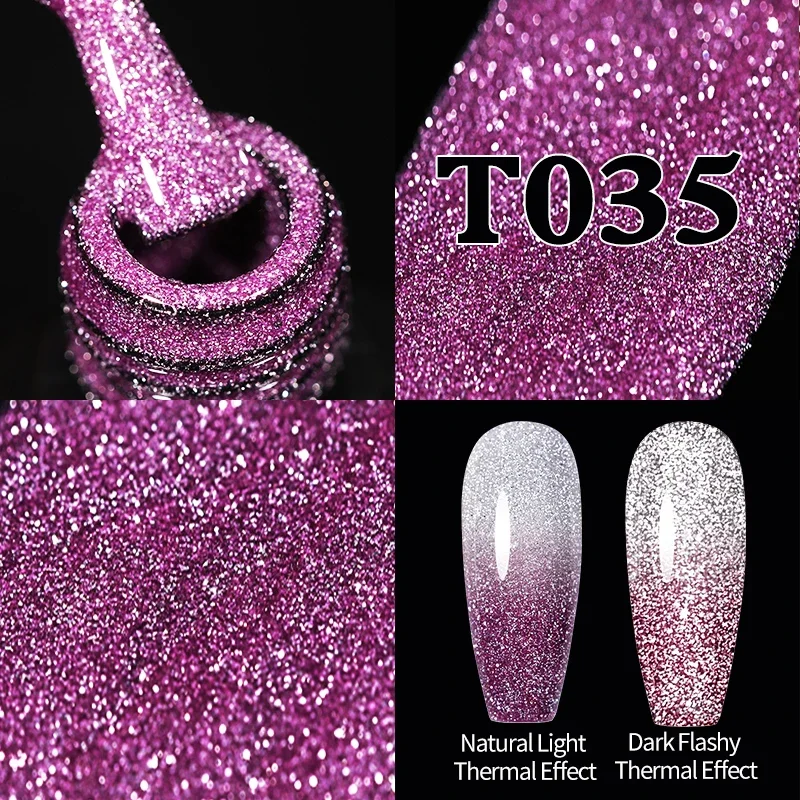 UR SUGAR 7.5ml Reflective Glitter Thermal Gel Polish UV LED Gel Nail Varnish