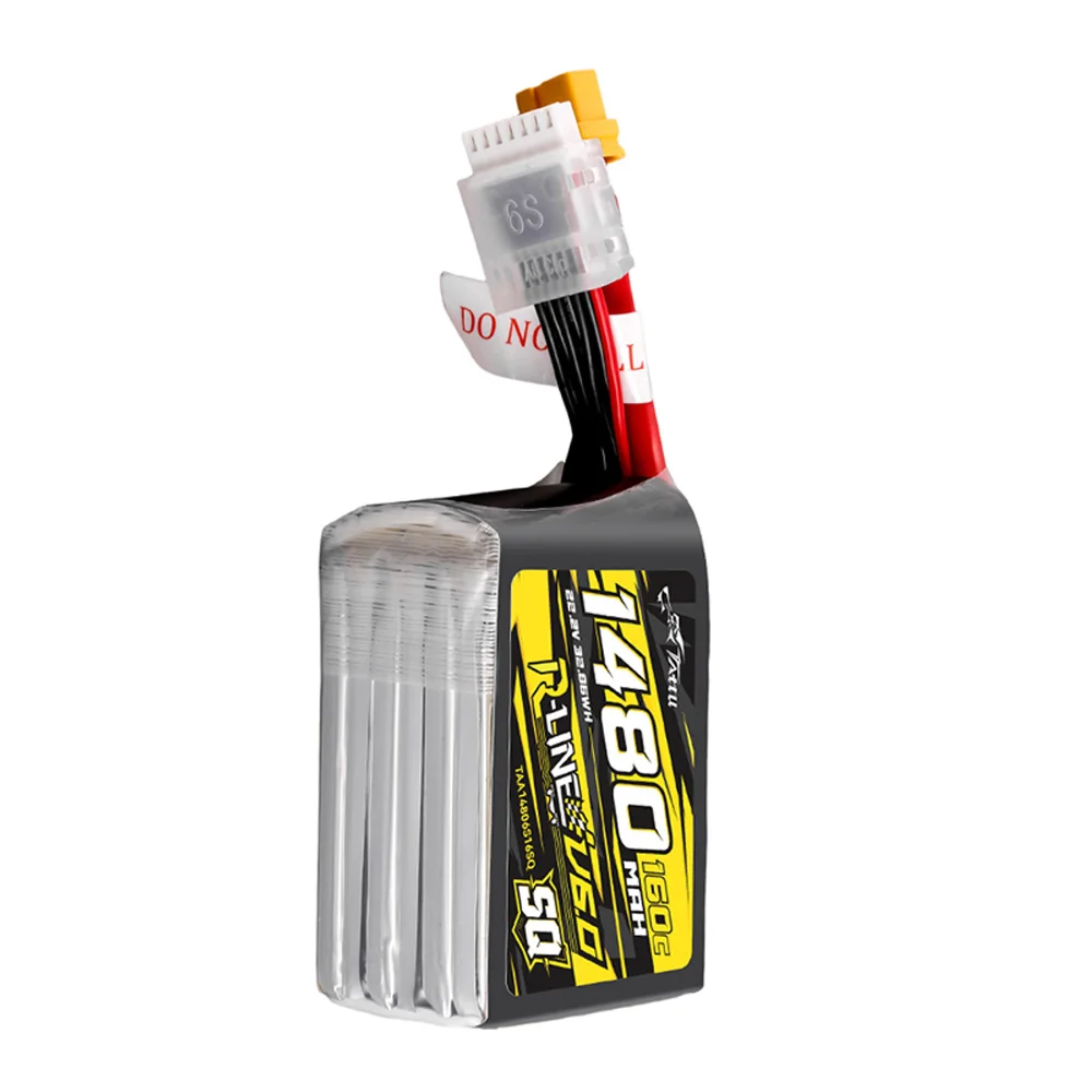 Tattu R-Line 6.0 1480mAh 6S Lipo Battery 160C 22.2V ST SQ  XT60 Plug For Racing Drone RC Helicopter Quadcopter FPV