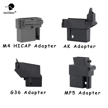 Adaptador de cargador M4 Mid-cap Hicap AK G36 MP5, convertidor de almacenamiento de carga BB de velocidad, accesorios de juego de tiro Airsoft Paintball de caza