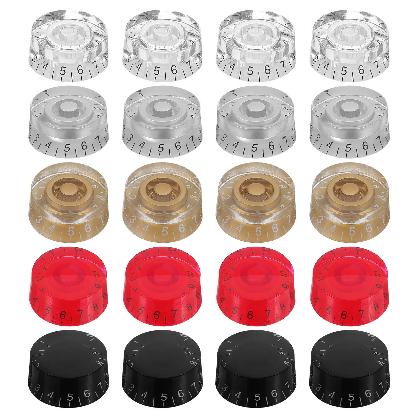 

20pcs Electric Guitar Accessories Volume Tone Knobs Precision Tuning Durable Control Hardware Compatible Bass Sound Rotary