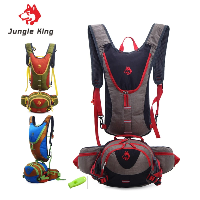 JUNGLE KING CY1602 New Water Bag Waist Bag Mountaineering Bag Outdoor Backpack Hiking Three-use Sports Backpack Marathon Running