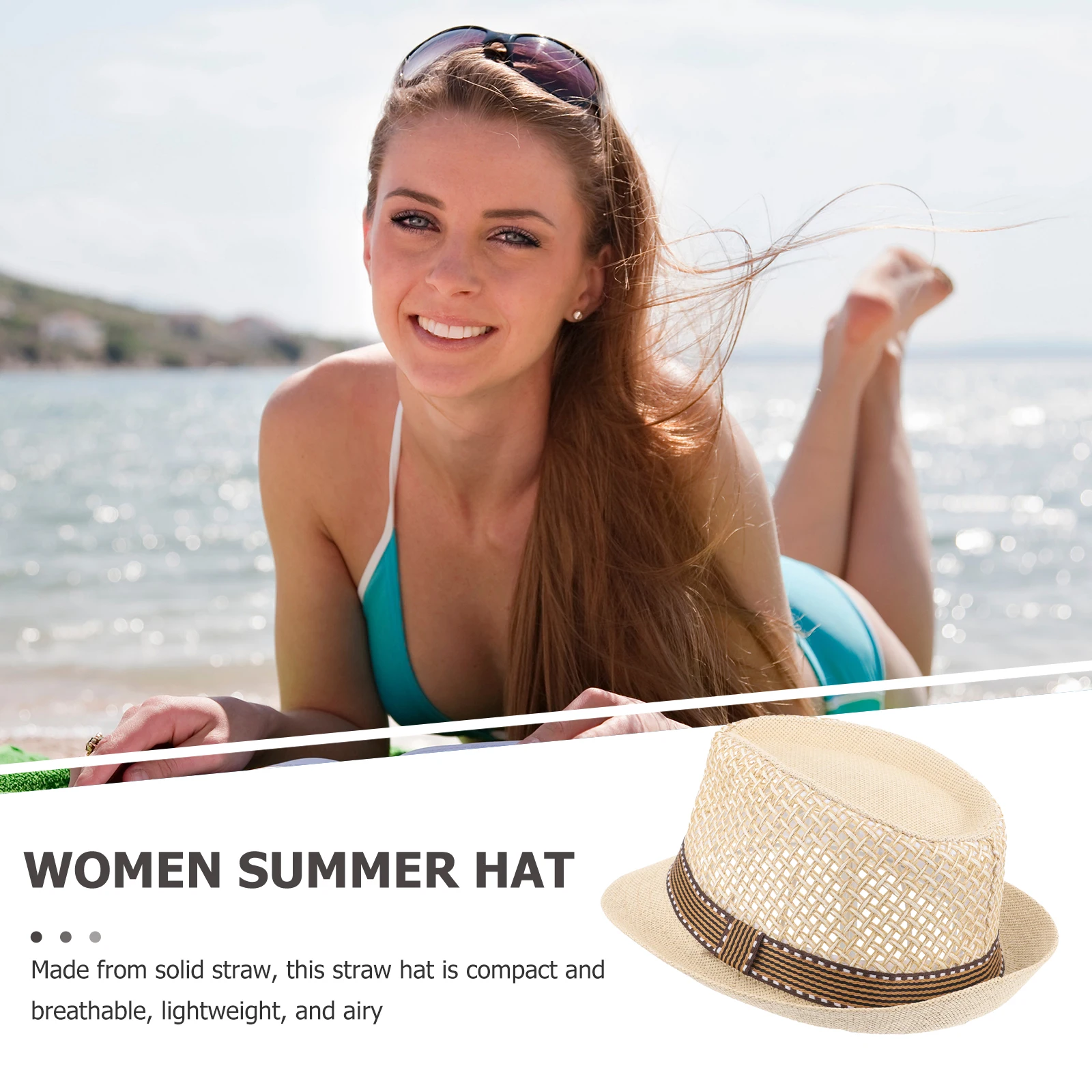

Straw Summer Beach Men Protection Straw Bucket Cowboy Sun For Men Sun Hat For Women Women Summer Hat Lightweight