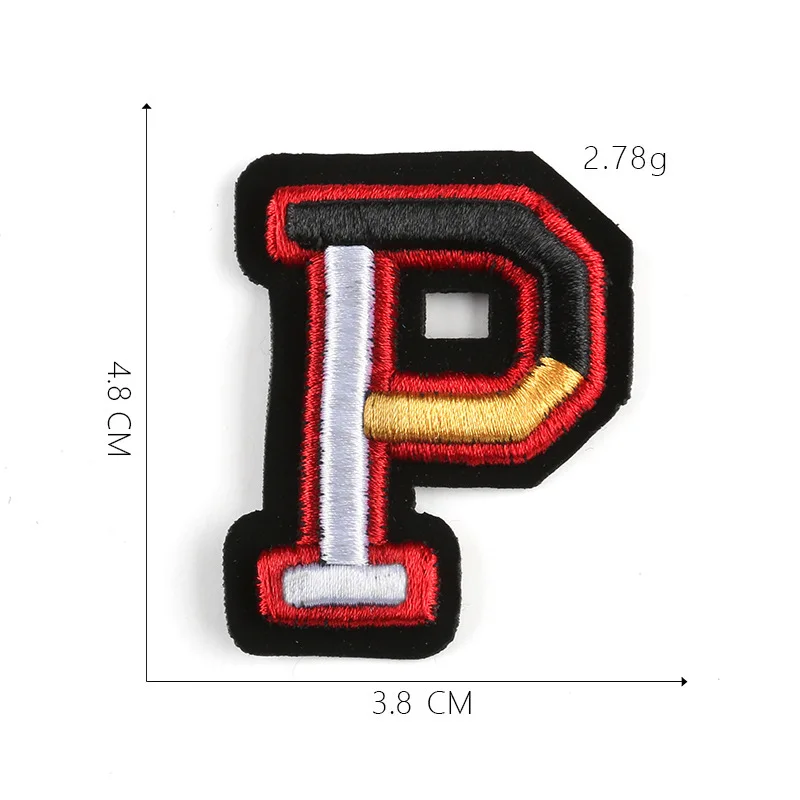 High Grade Cool 26pc Letters 3D Embroidered Sew on Patches for Clothing Stickers Iron-on Clothes Biker Appliques Stripes Badge