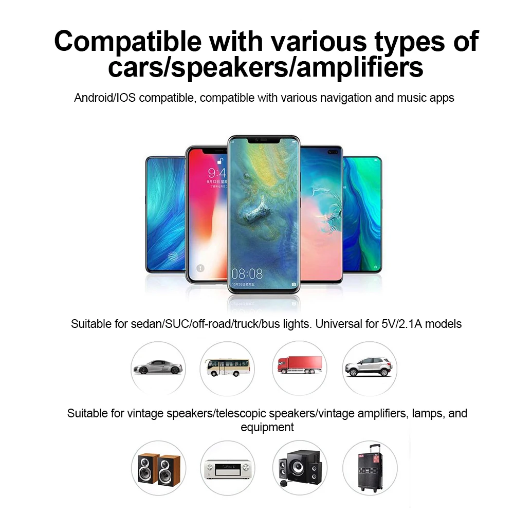 บลูทูธ 5.4 ตัวรับสัญญาณไร้สายอะแดปเตอร์เสียงเพลง 3.5 มม.AUX USB Bluetooth Audio Receiver สําหรับแล็ปท็อปวิทยุสเตอริโอเพลงรถยนต์