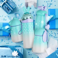 Stainless Steel Termos Mug Rabbit Cartoon Portable Thermoscup Gift Thermos Bottle Insulated Cup Couple Vacuum Flasks Thermos