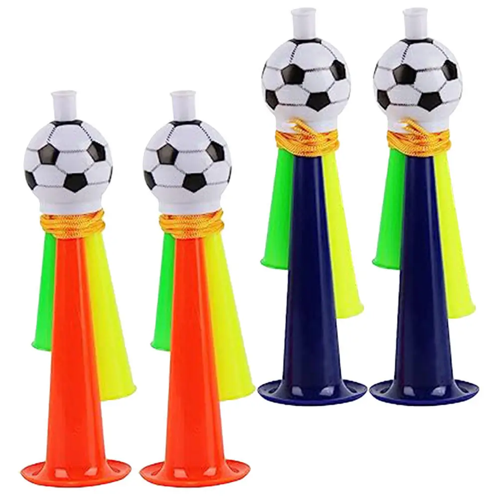 4Pcs Cheering Trumpets Plastic Small Stadium Horns Soccer Party Horns Football Game Noisemakers Cheering Props