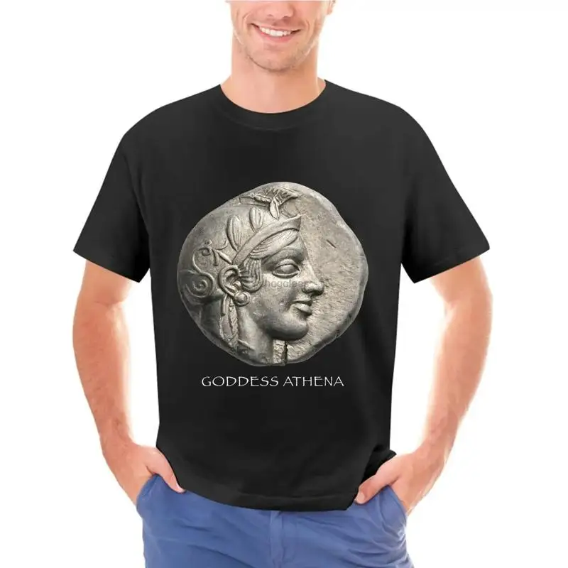 Ancient Greek Coin Goddess Athena T Shirt Front Back