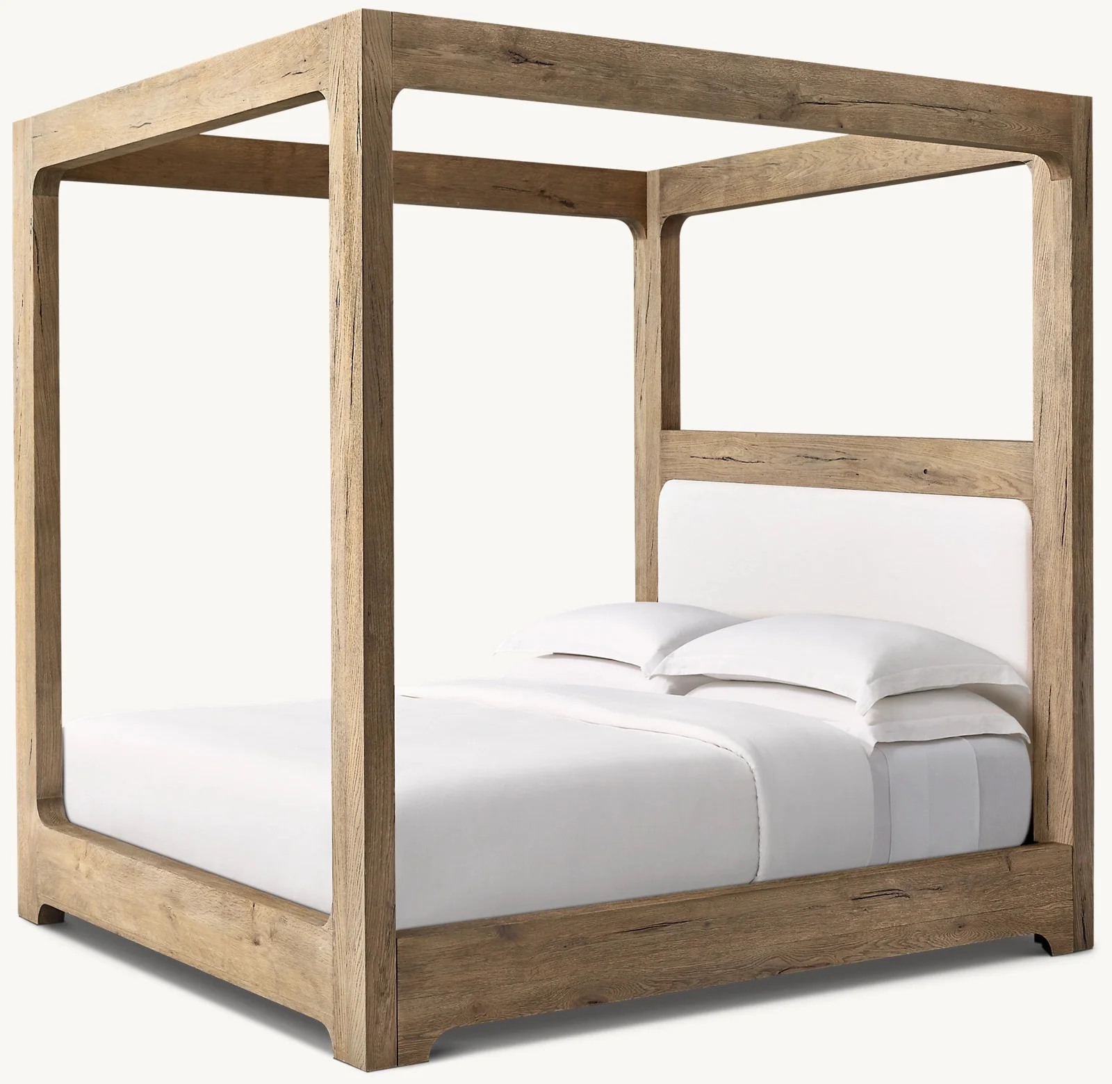 &Luxury Modern Cooling Adjustable Latest Design Bedroom Furniture Strong Base Solid Oak Wooden Queen King Size Canopy