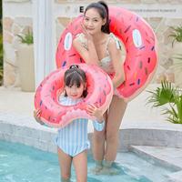 Donut Swimming Ring Inflatable Swimming Pool Beach Toys Portable Swimming Supplies PVC Summer Water Mattress Kids Toys