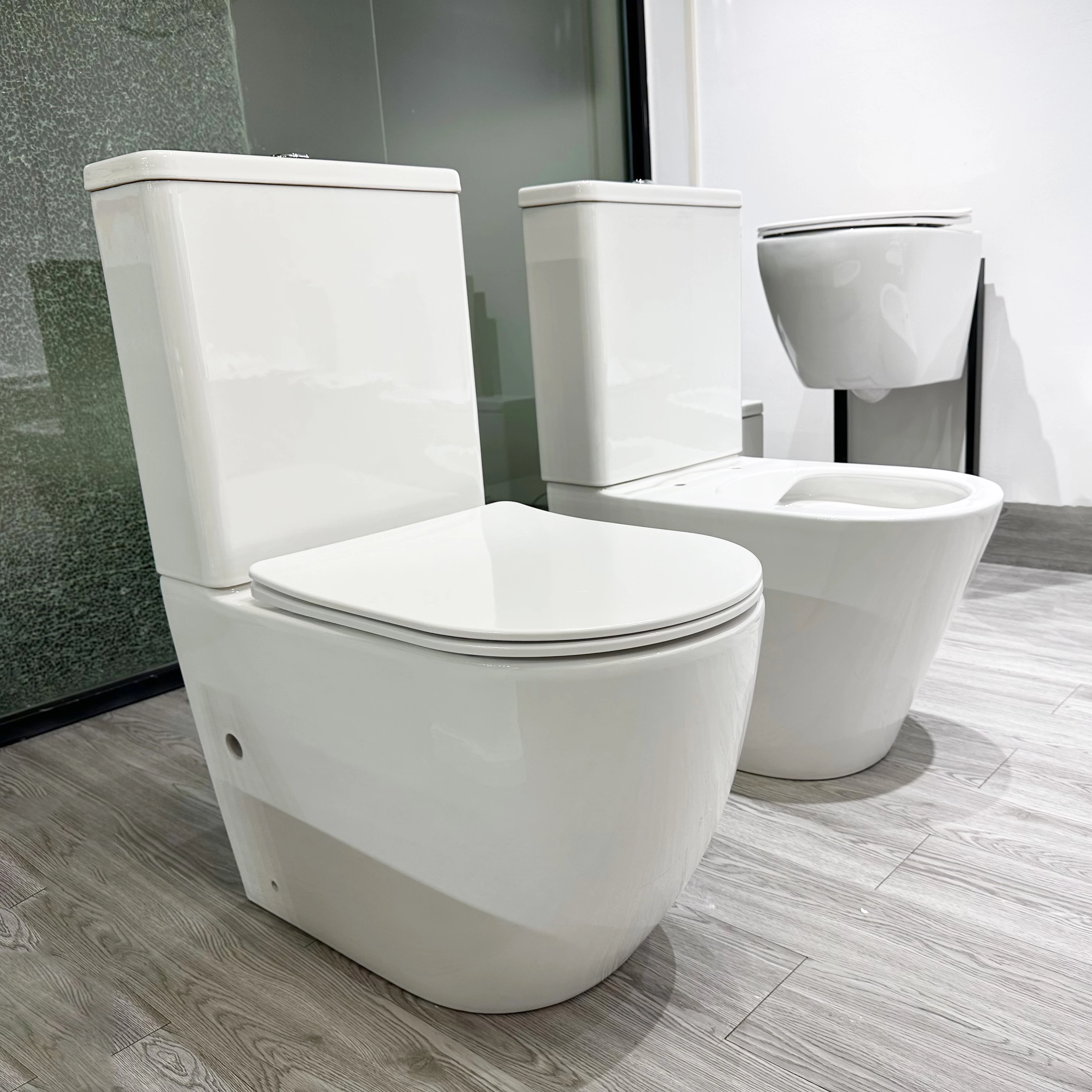

Hot Selling Rimless Wc Toilet Bowl Water Closet Sanitary Ware Ceramic Dual Flush Floor-mounted Two Piece Toilet