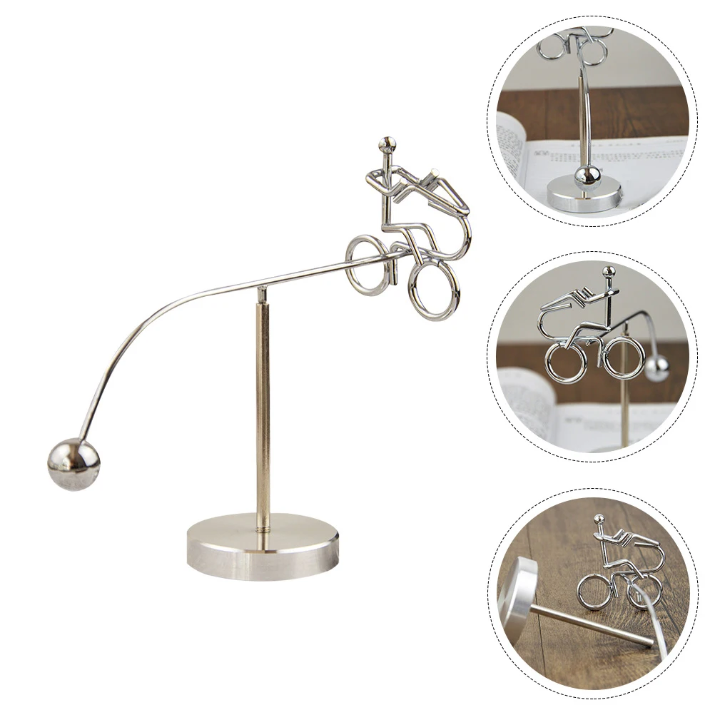 دراجة سوينغ التوازن بهلوان الحديد الفن الزخرفية الحرفية مثالية للمنزل مكتب الفضاء الداخلي جمع هدية الحزب