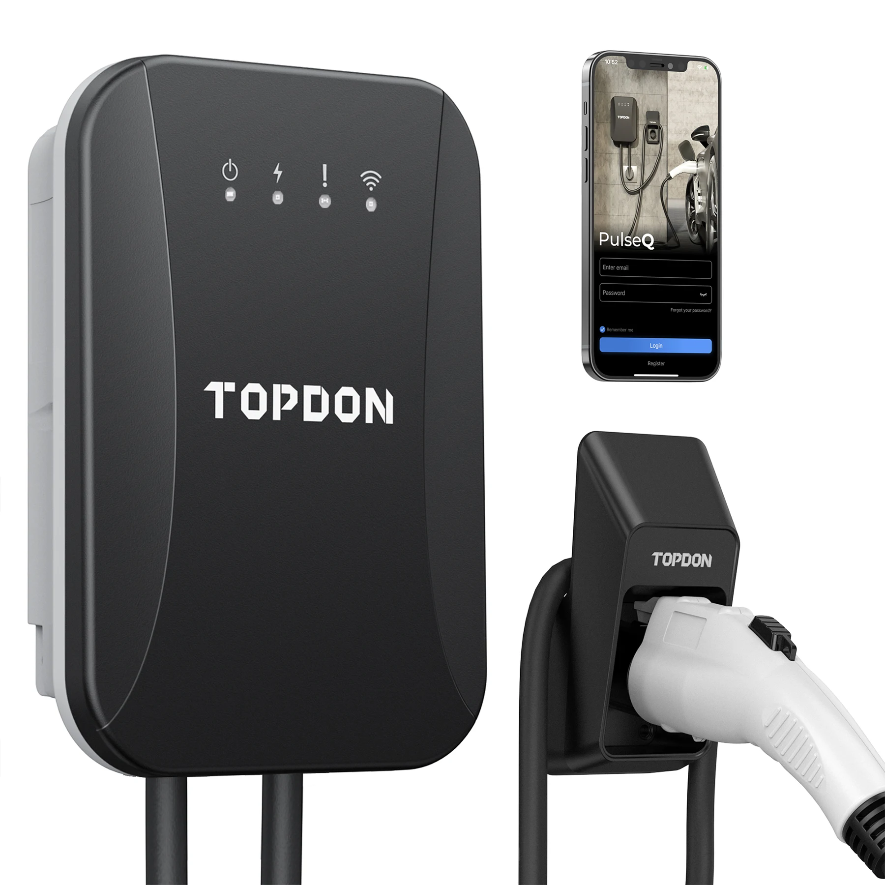 TOPDON PulseQ AC Home 7kw 11kw 22kw Charger Station Smart Ev Charger Type 2 1