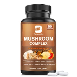 BW Reishi Ganoderma Cordyceps Militaris Sinensis Extracts Mushroom Complex Pills Energy Support Improve Health Immune System