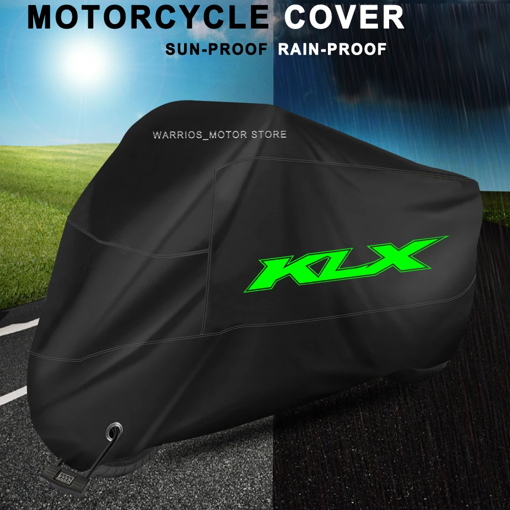 For KLX 300 230 250 150 300SM Motorcycle Cover UV Protective Dustproof Snowproof Outdoors Motorcycle Waterproof Cover