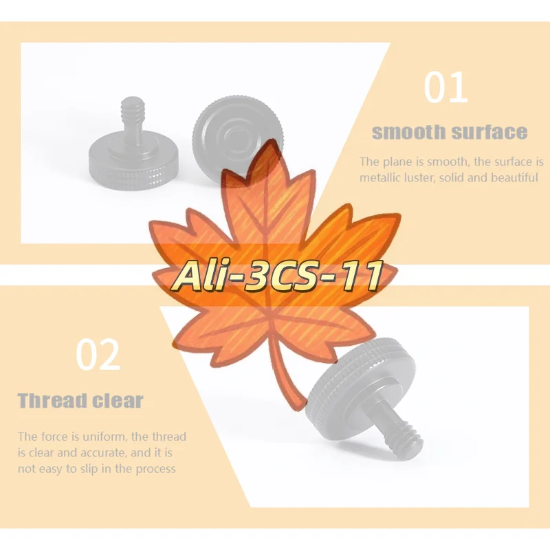 1/4" Dual Nut Tripod Mount Screw - Double Layer Thread Adapter for Camera Flash & Accessories, Black