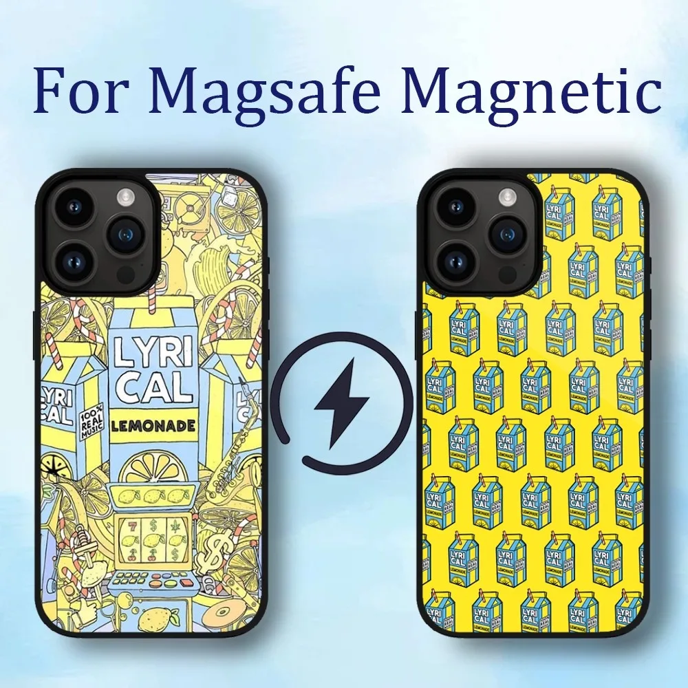 جراب هاتف ليمونادة أجنبي لهاتف آيفون ، آيفون 11 ، 12 ، 13 ، 14 ، 15 ماكس ، بلس ، مغناطيسي ، ماكافي ، غطاء جرابات