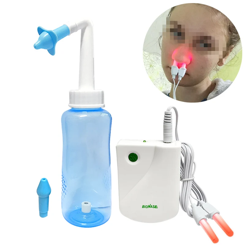 BioNase Nose Rhinitis Sinusitis Cure Nose Nasal Washer Cleaning Kit Hay Fever Low Frequency Pulse Laser Runny Sneeze Treatment