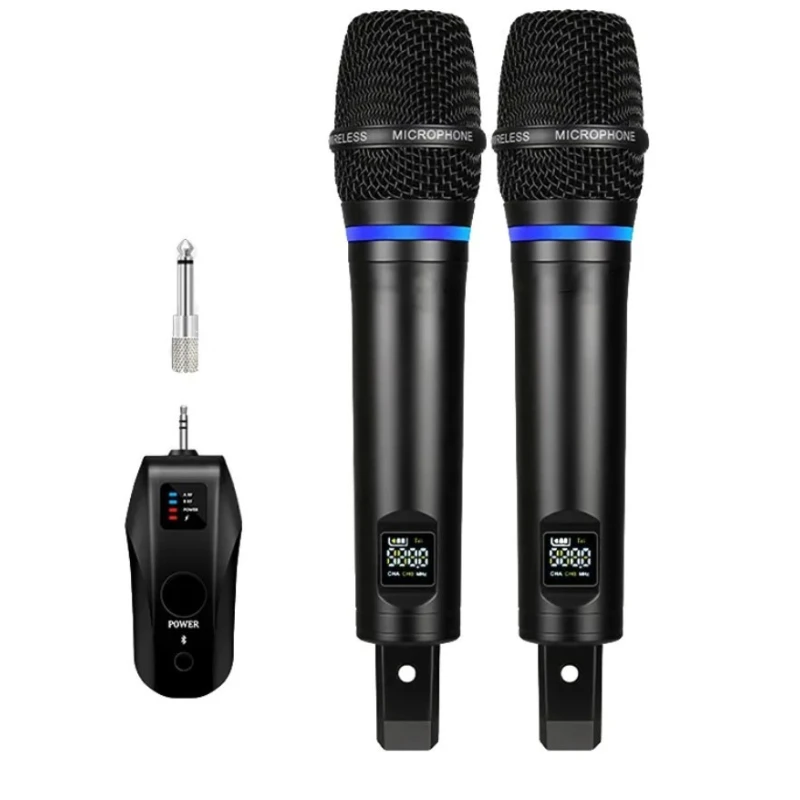 

One to two wireless microphone home KTV performance host UHF reverb with Bluetooth microphone D900-2