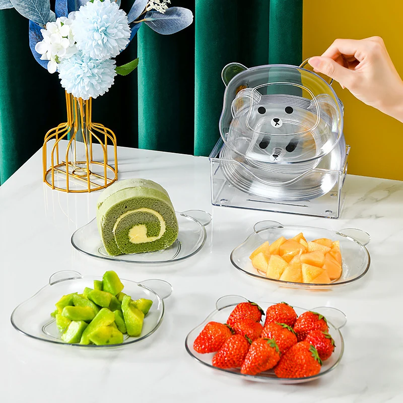 1 Pcs Lovely Bear Food Storage Tray Dried Fruit Snack Plate Appetizer Serving Platter For Party Candy Pastry Nuts Dish