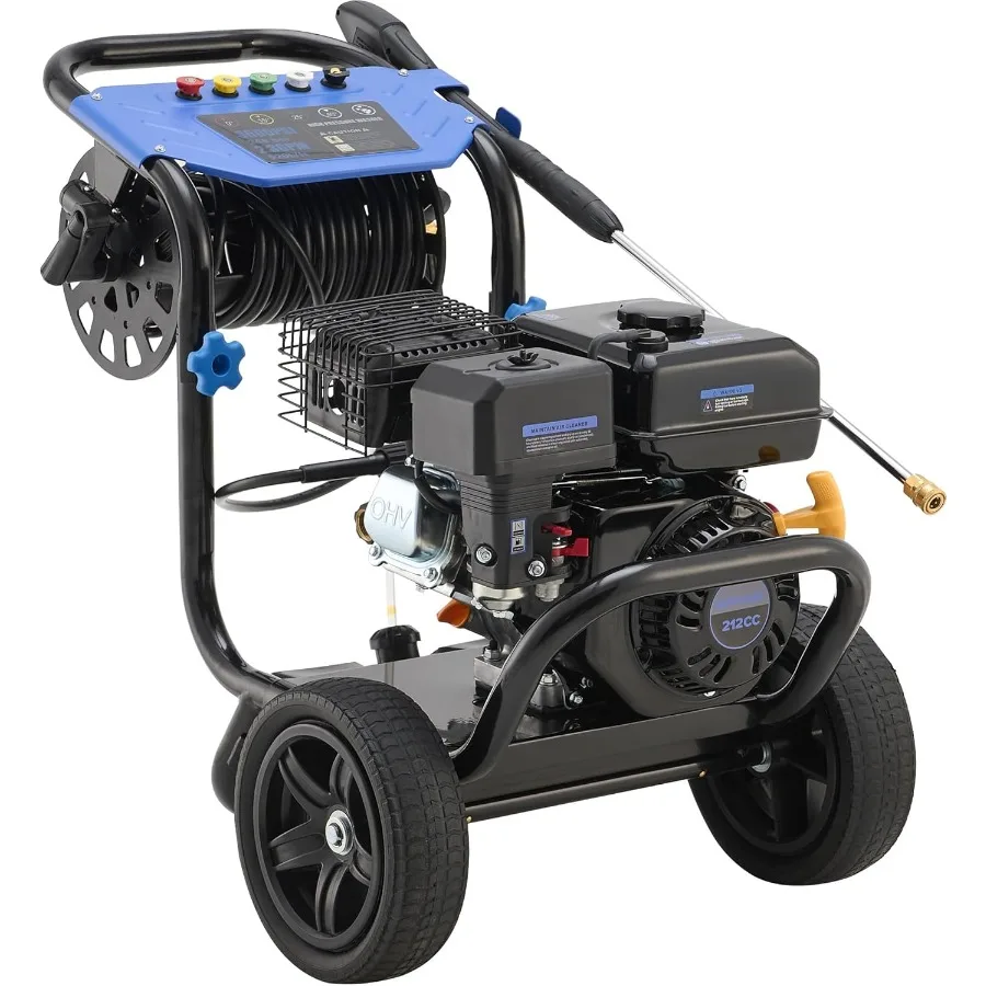 

Газовая мойка высокого давления 3600 фунтов на квадратный дюйм, 2,3 галлонов в минуту, сверхмощная мойка с двигателем 212CC, шланг 30 футов, осевой алюминиевый насос, бак для мыла Spr