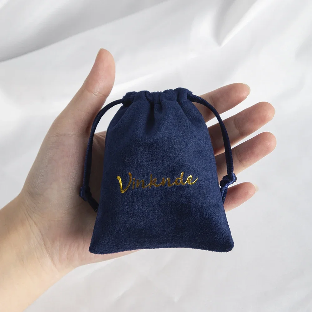 50-Pack Velvet Drawstring Pouches Wedding Jewelry Gift Bags Custom Logo DIY Travel Bracelets Necklace Packaging Organizer Bag