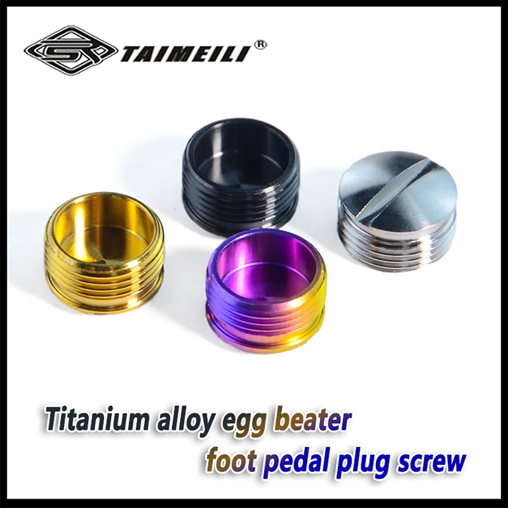 TAIMEILI 2pcs Titanium alloy screw beater pedal shaft plug screw