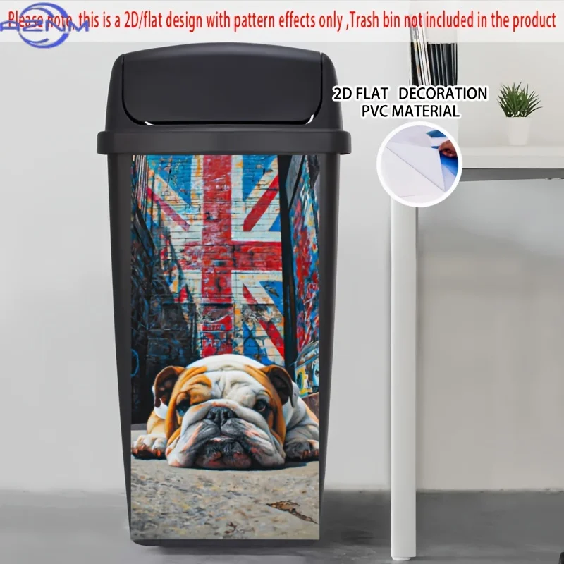 of Bulldog Stickers for Dustbins in Graffiti Alley, Made of PVC. These Decorative Stickers Are Designed for Trash Cans, Includ view 5