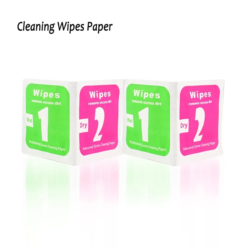 eCos 100Pcs/Lot Camera Lens Cleaning Cloth LCD Screens Dust Removal Wet Dry Wipe Paper #251001