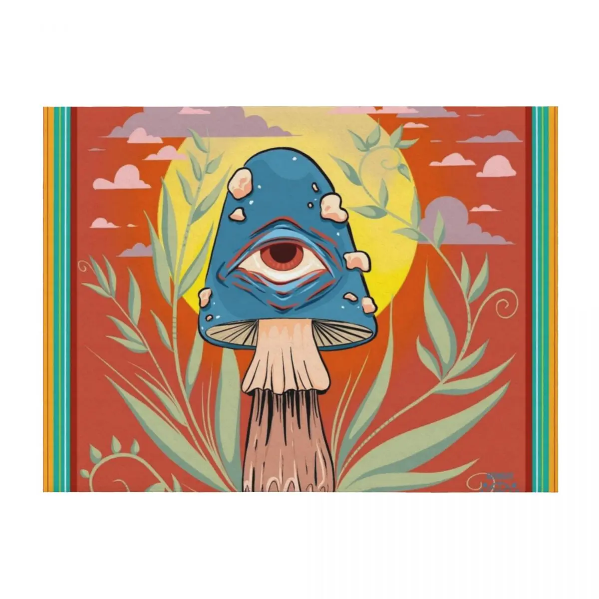 

Visionary - large print Throw Blanket Furry Decorative Beds Giant Sofa Loose Blankets