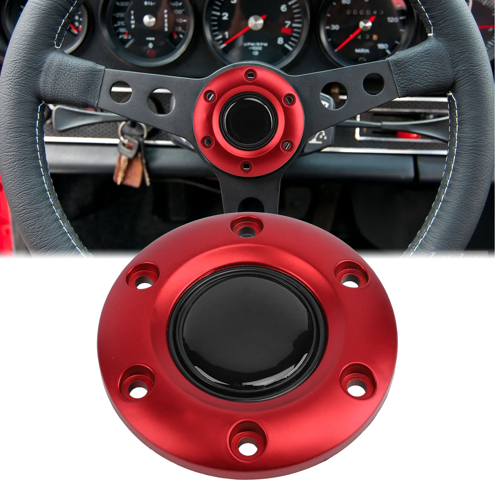 Car Steering Wheel Center  Interior Steering Wheel Horn Button  for 6 Hole Steering Wheel Steering Wheel Horn Button