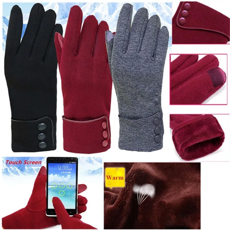 Outdoor Winter Thermal Windrproof Lined Resistant Gloves Touch Screen Non-Slip Motorbike Riding Gloves For Men Women