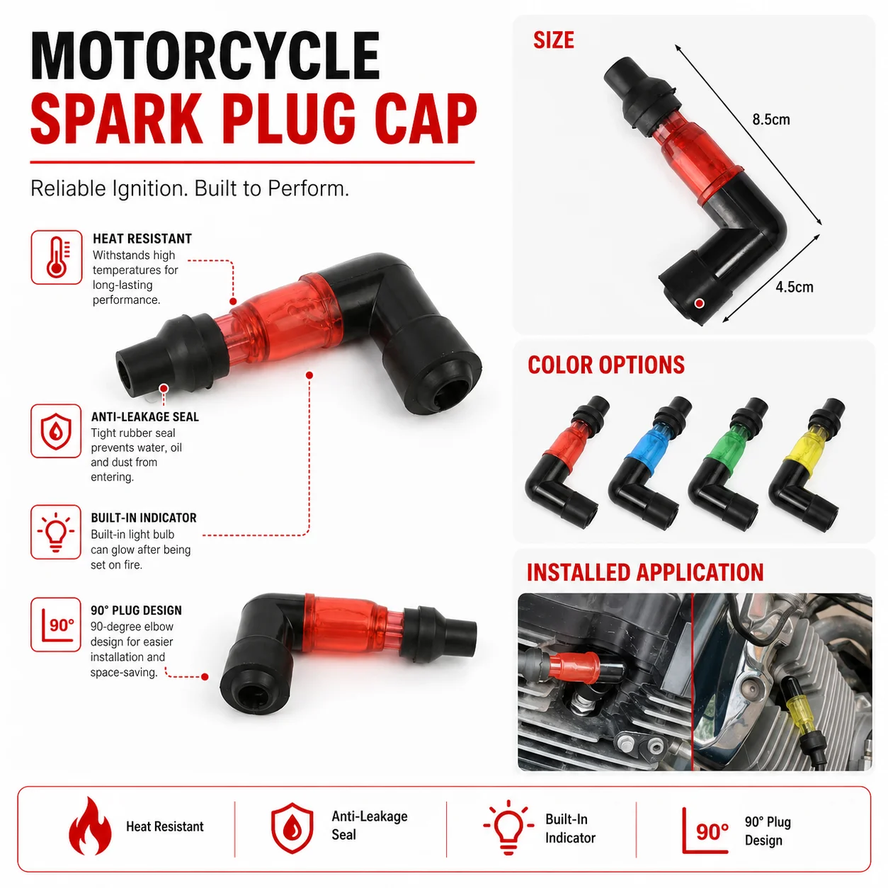 PINMOAP 1/2 ชิ้น หัวเทียนมอเตอ - Motorcycle Spark Plug บทวิจารณ์และราคา