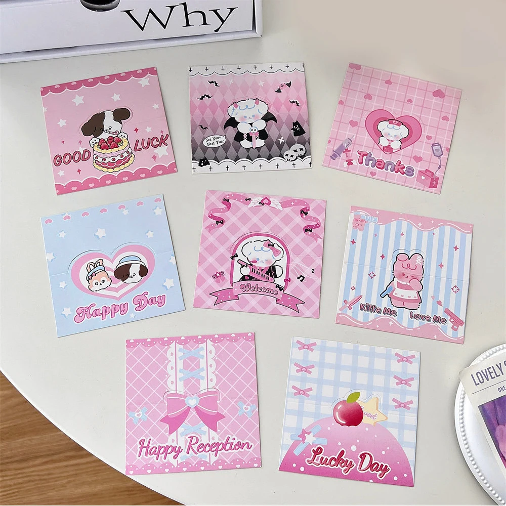 Cute Puppy Rabbit Card Back Protective Packaging Material DIY Gift Decor Office School Supplies 10PCS Cartoon Card Head Back