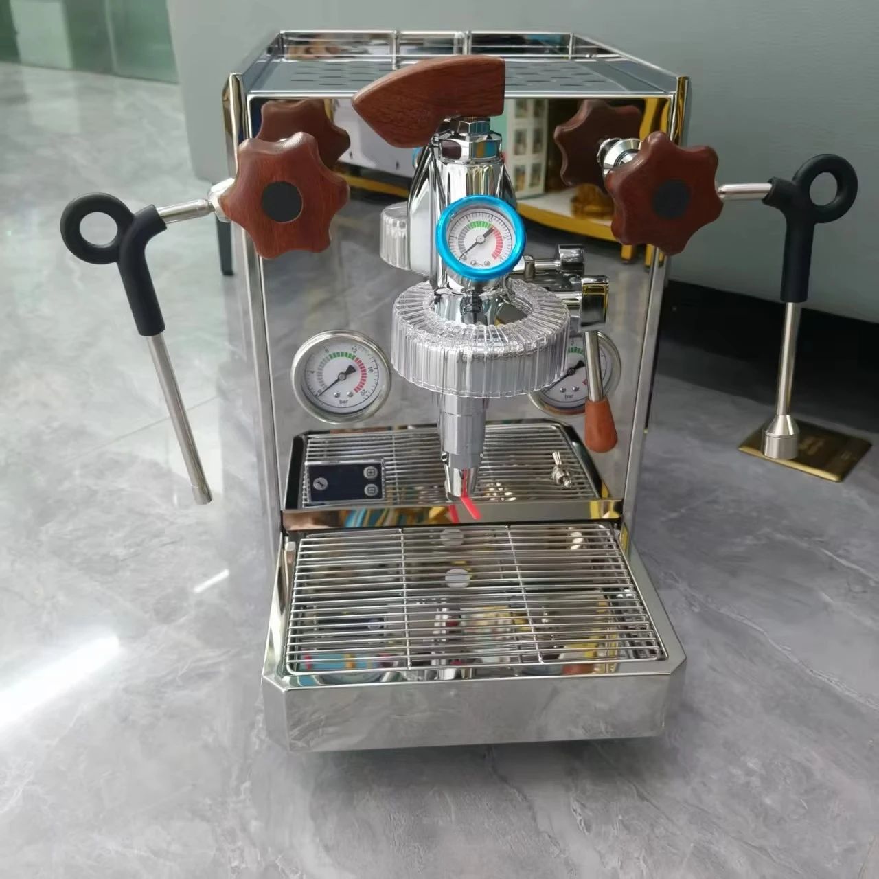 ماكينة صنع قهوة اسبريسو التجارية E61 برأس تخمير شبه أوتوماتيكية 9Bar مضخة دوارة تجارية للسيارات RVs #3