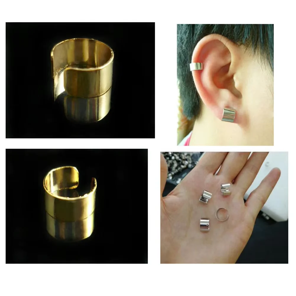 

20PCS/lot Stainless Steel Ear Clip Cuff Earrings Setting For Jewelry Diy Making U Shape Clip Earrings Accessories