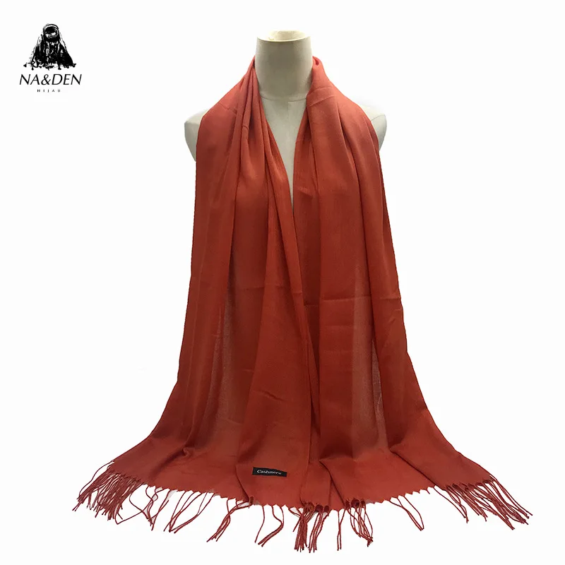 Cross-Border Amazon Thin Cotton and Linen Monochrome Ethnic Two-Head Tassel Women\'s Scarf Shawl One Piece Dropshipping G