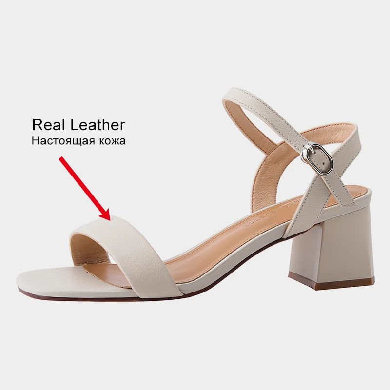 JOZHAMTA Size 34-40 Heeled Sandals Women Summer 2023 High Heels Shoes For Women Fashion Ankle Strap Buckle Chunky Heel Sandal