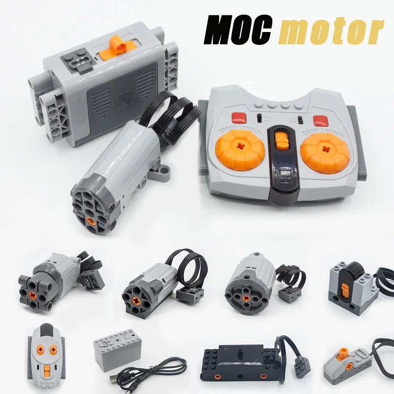 

Building Block Motor Lithium Battery Functions Toys Tool Servo Remote Motor PF Model Sets Compatible with Lego High-tech Parts