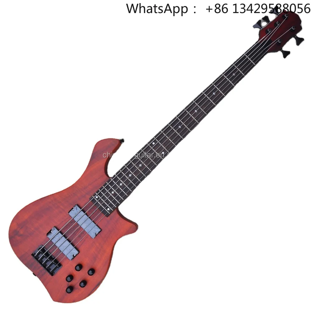Flyoung 5 Strings Electric Bass Guitar Professional Bass Guitar Ash Body Bass