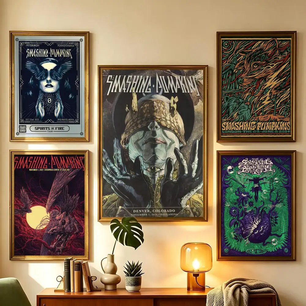band The Smashing Pumpkins Poster HD Poster Sophisticated Modern Aesthetic Wall Art For Living Room Bedroom Office Cafe Decor