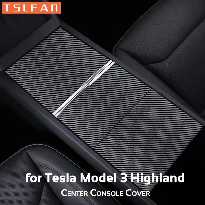 For Tesla Model 3 Highland 2024 Center Console Cover Protector Sticker Central Control Panel Film Car Interior Accessories